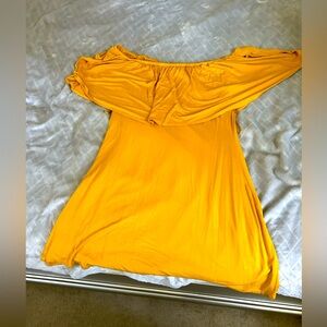 Sunflower yellow midi dress in Large EUC